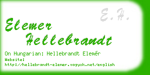 elemer hellebrandt business card